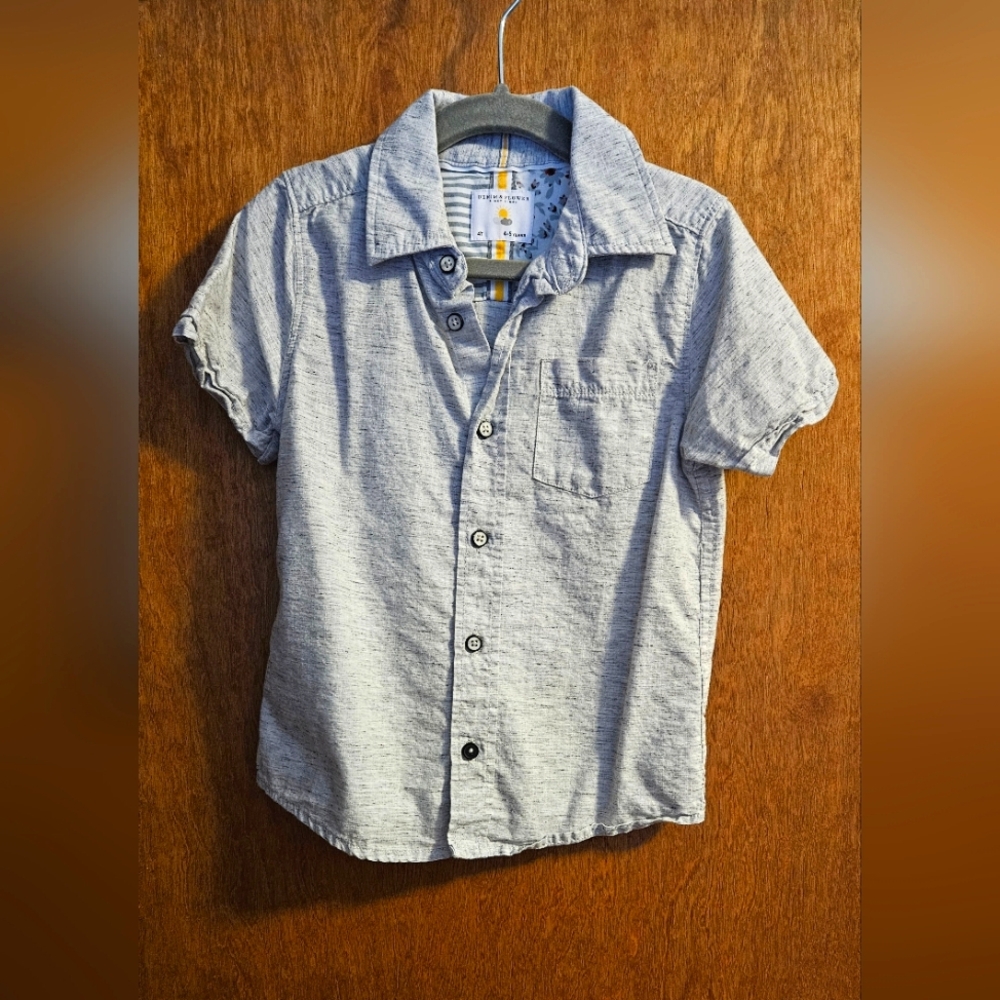 Kids Gray Button-Up Shirt